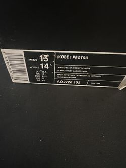 Kobe Nike 1 Protro Size 13