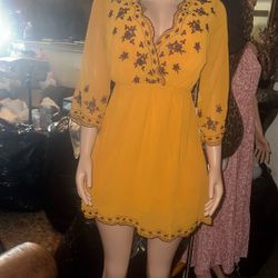 New Size Small Orange Dress