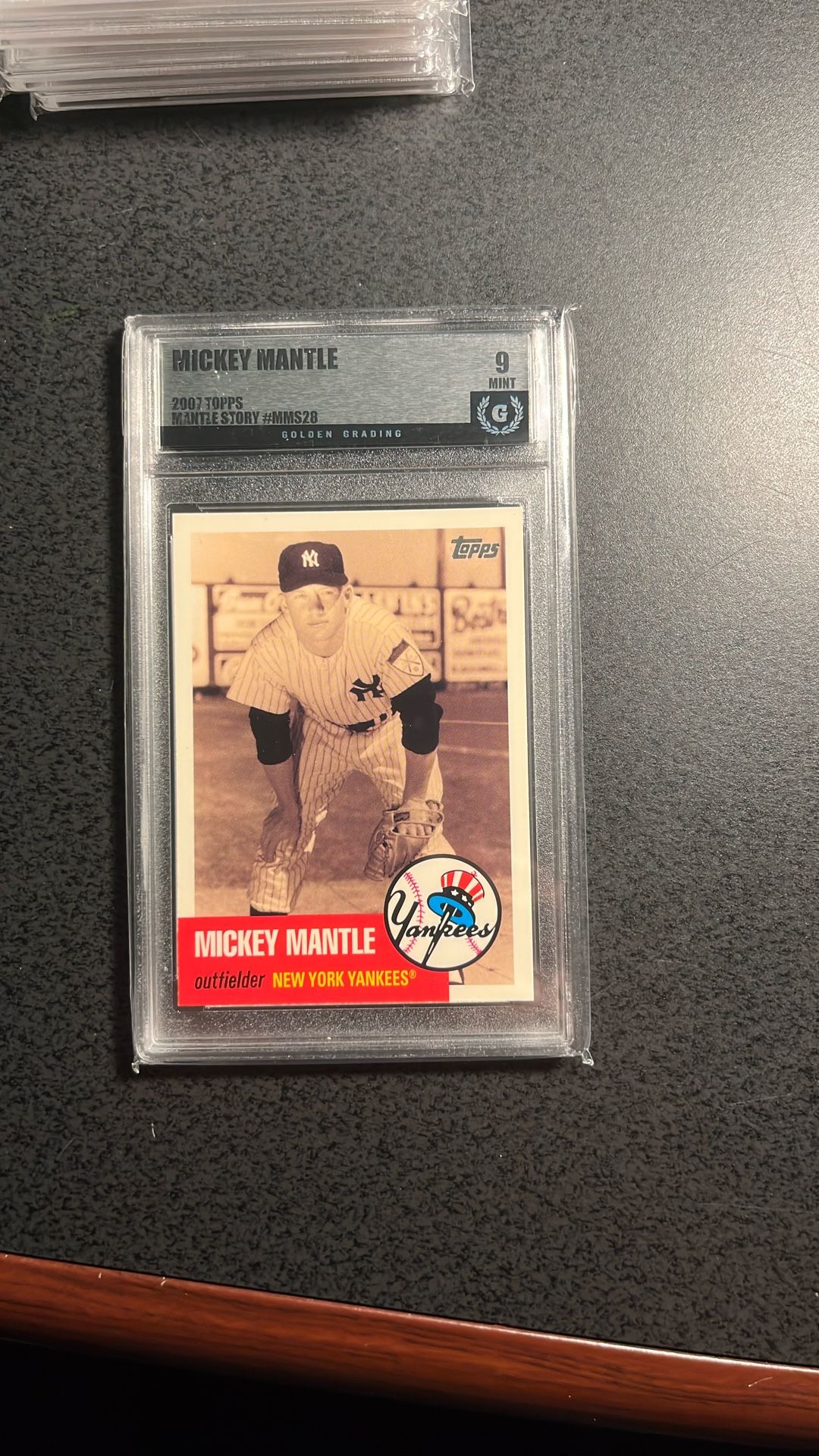 Mickey Mantle 2007 Topps Story Card -Graded 9