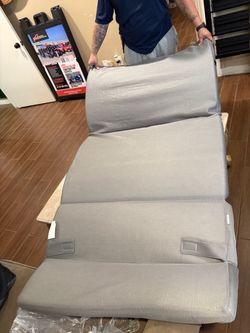 Gray Folding Floor Lounger Cushion