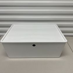 Ikea Kuggis White Storage Box with Lid