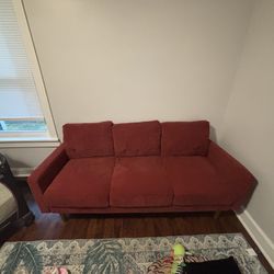 Red 3 Seater Sofa