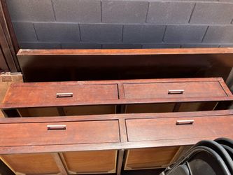 King size bed frame with drawers