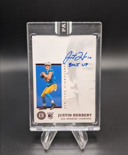 2020 Justin Herbert Encased Black Box 1/1 RC Inscription Rookie Auto