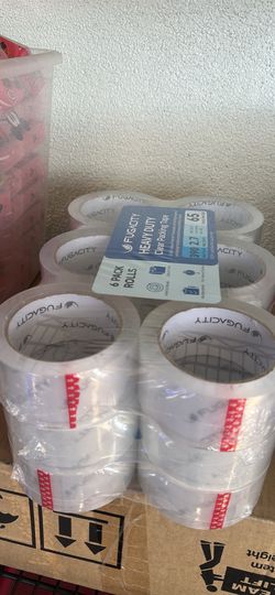 18 pack Fugacity Heavy Duty Clear Packing Tape
