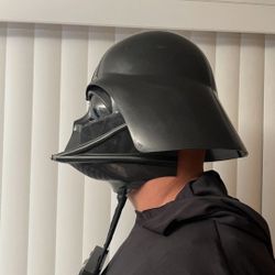 Two Piece CLEAN Real Voice Changer Darth Vader Helmet