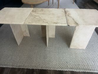 Travertine Side Tables/Coffee Tables