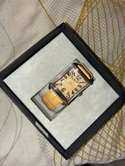 Folli Follie Rectangular Watch with Leather Strap