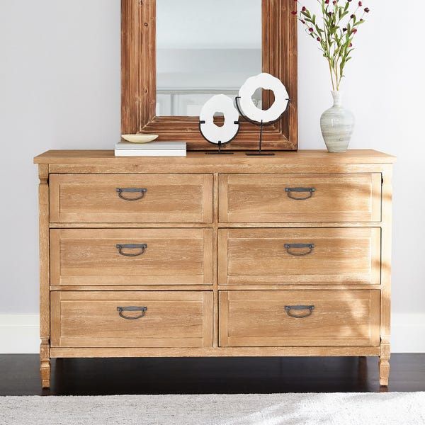Pier 1 Bradding 6-Drawer Dresser in Natural Stonewash
