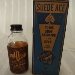 Antique Vintage Cleaning Polish Bottle & Empty Box 