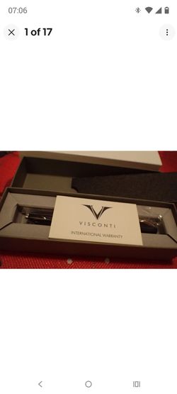 Visconti Michelangelo Dark Blue Medium Nib Fountain Pen Brand New