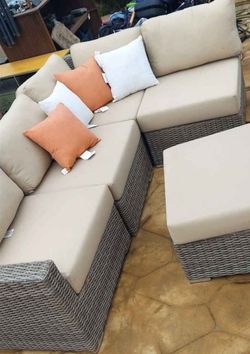 Abbyson 5-piece Modular Outdoor Patio Sectional Set $950