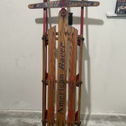 American Racer -VINTAGE- Wooden Sled