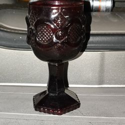 Red Antique Avon Drinking Glass