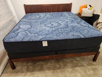 Serta Perfect Sleeper Mattress with Box Spring and Bed Frame