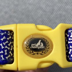 Pet Champion Dog Collar Around Medium Small Dog Bone Design