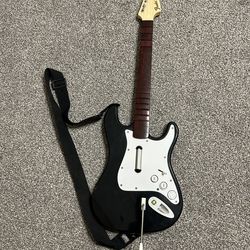 Rock Band Fender Stratocaster XBOX 360 Wireless Guitar XBGTS2 Harmonix Tested