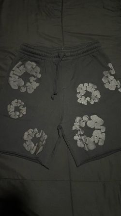 Black denim tear shorts