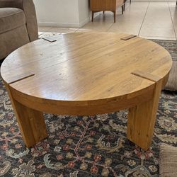 FREE!! West Elm Wood Round Coffee Table