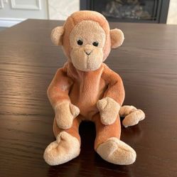 1995 Vintage Ty Beanie Baby Bongo the Monkey PE Pellets Excellent Condition 9"