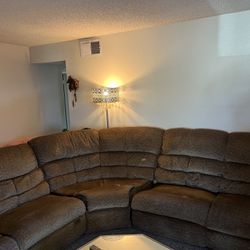HUGE BROWN RECLINER CHAIR COUCH