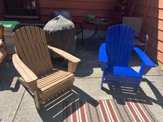 Outdoor pine wood chair set (2)