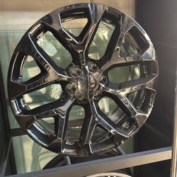 22” GLOSS BLACK SNOWFLAKE WHEELS (6 LUG)
