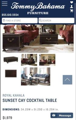 Tommy Bahama SUNSET CAY COCKTAIL TABLE