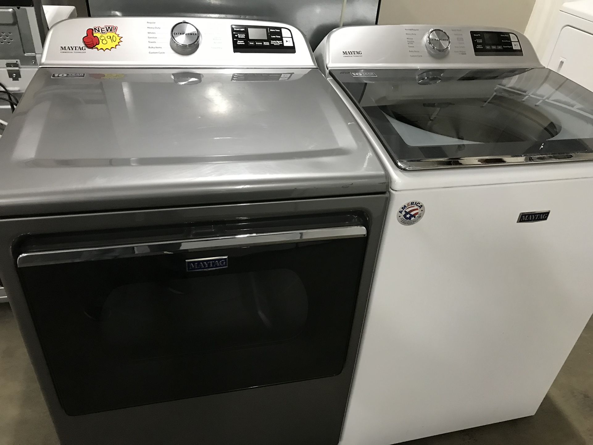 NEW WASHER AND DRYER