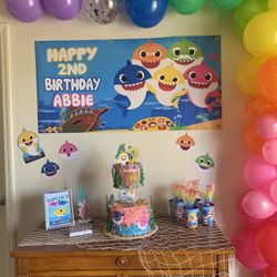 Baby Shark Birthday Banner