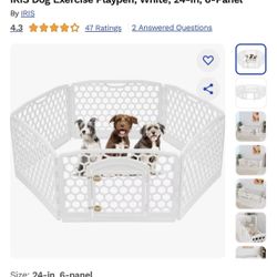 Iris White playpen 24 Inch 6 Panel NIB!