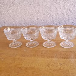 4 Ice Cream Glass Cups $12.00