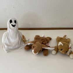 Set of 3 Ty Original Beanie Babies – Sheets, Ears & Nip – Pre-Owned Collectible