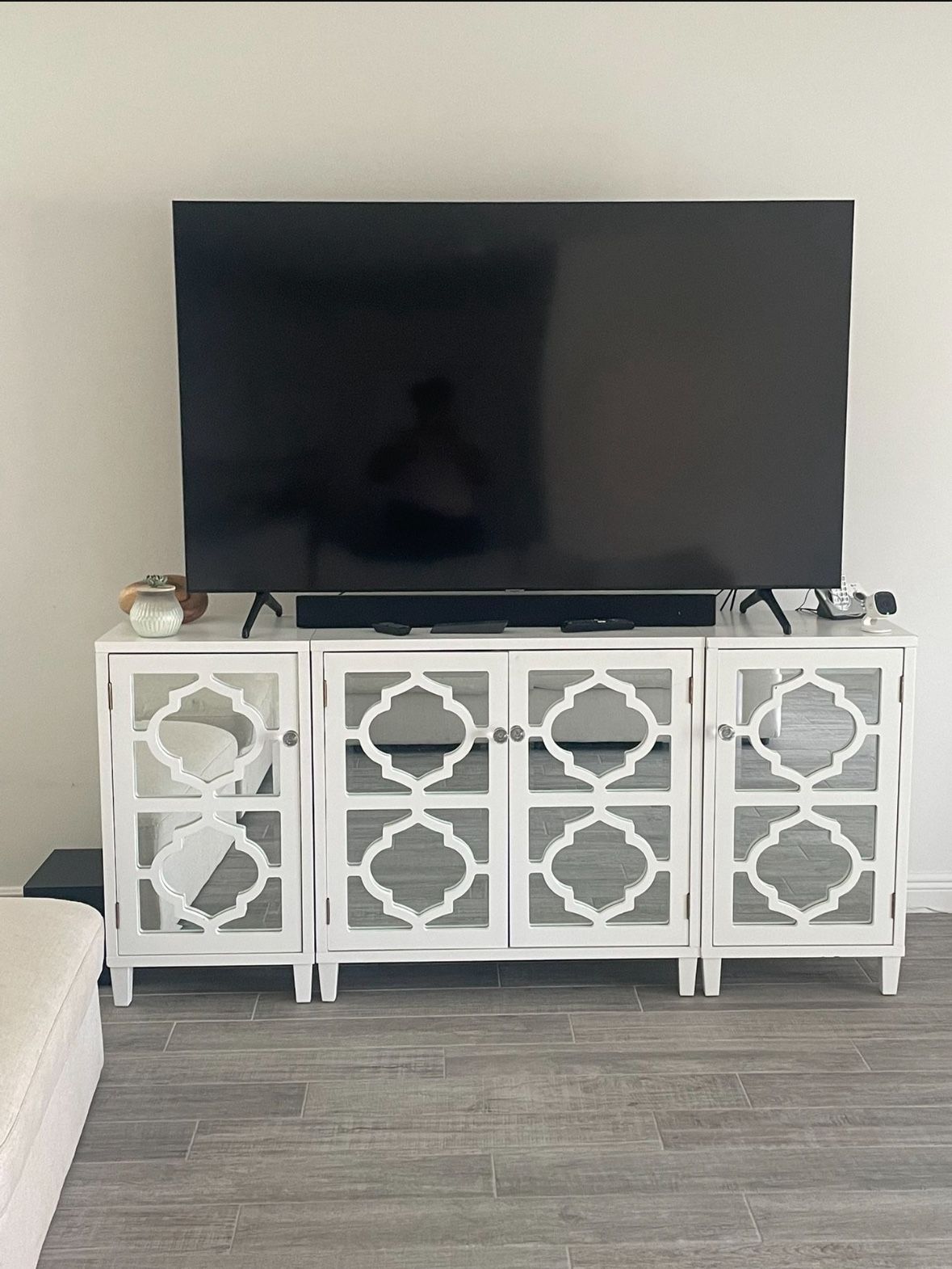 Mirrored Console Cabinet