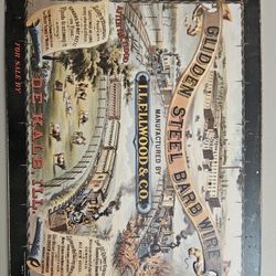 Reproduction Glidden Barn Wire Sign 