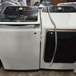 Samsung Washer And Dryer Set Electric Topload New Washer