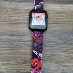 Accutime Kids Marvel Spider-Man Miles Morales Black Educational Touchscreen Smart Watch 

