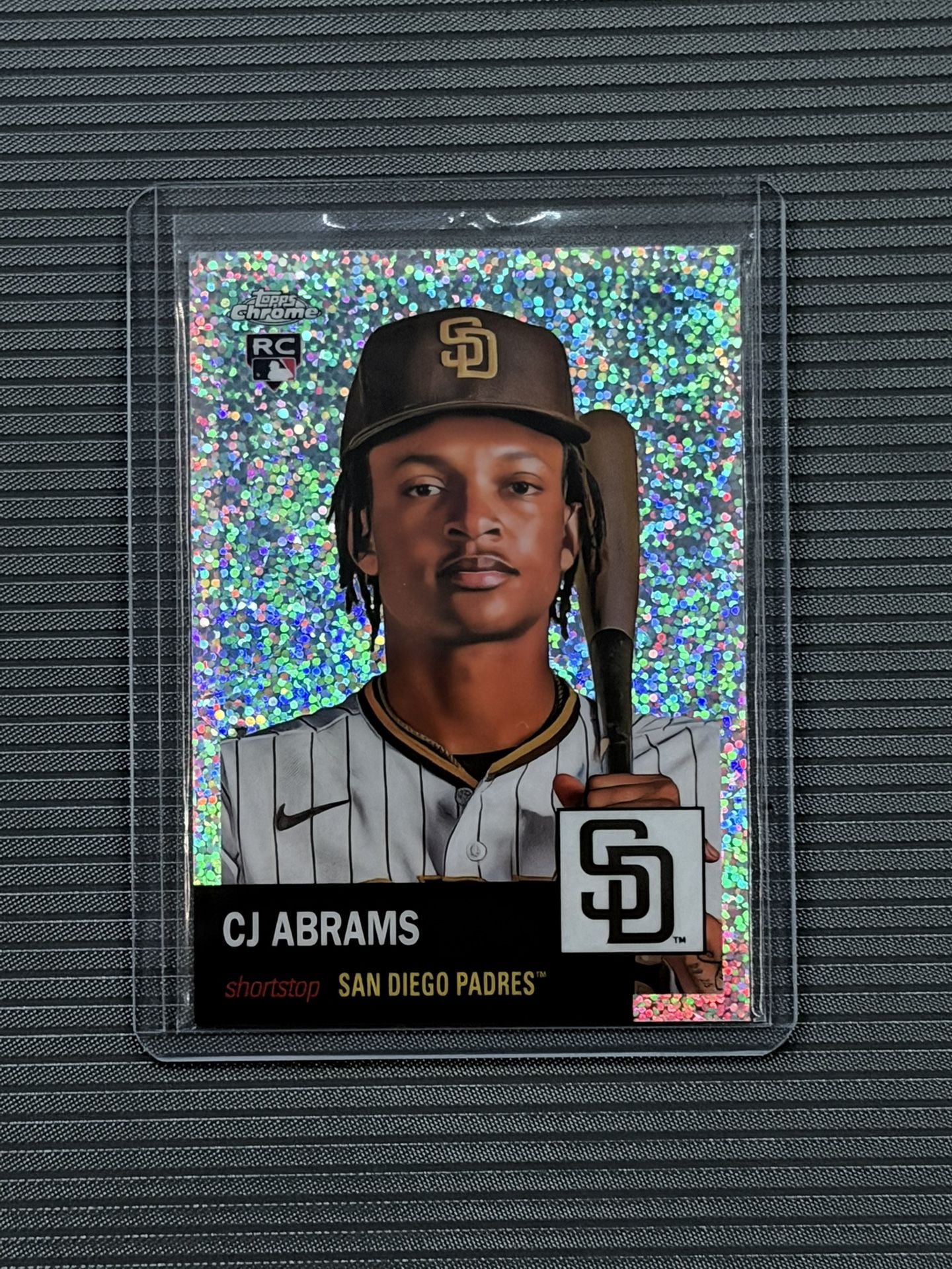 CJ Abram’s Rookie Confetti Speckle Refractor /150