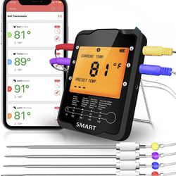 Meat Thermometer for Grilling Rilitor Smart Wireless Remote