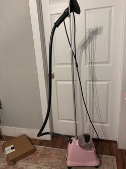 Pink Upright Garment Steamer with Stand