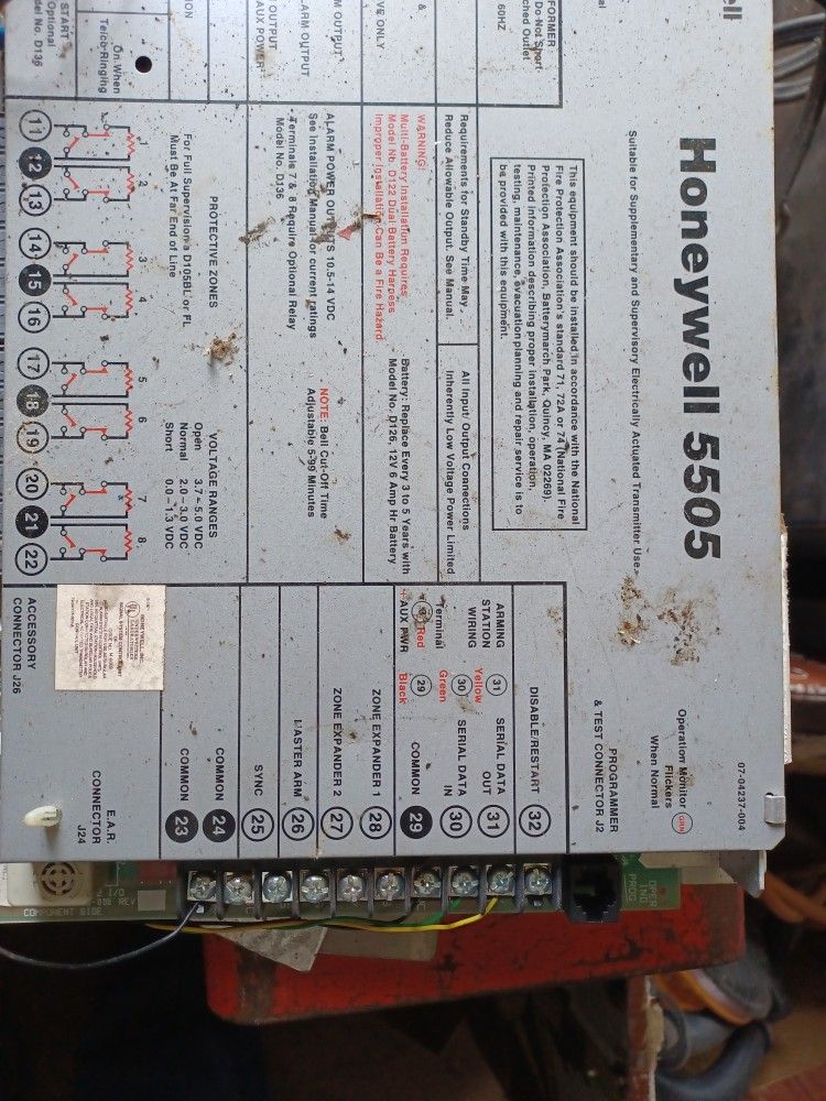 Honeywell 5505 Control Panel