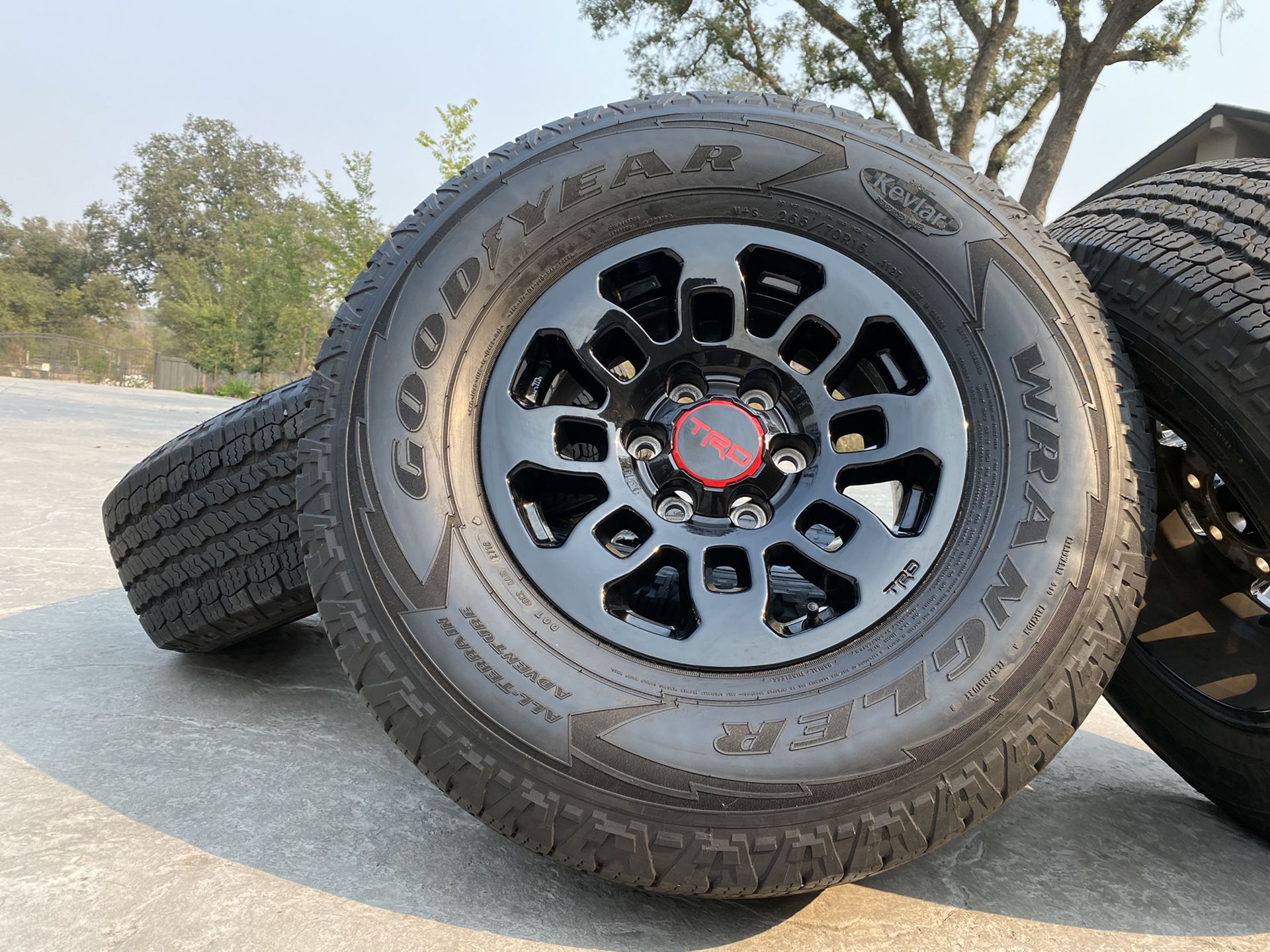 16” Toyota Tacoma TRD PRO 4x4 factory off road wheels black rims OEM all terrain tires 4Runner 6 lug