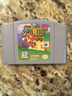 Nintendo 64 Super Mario 64 games cartridge