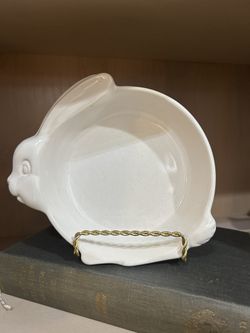Ceramic Bunny Rabbit Dish