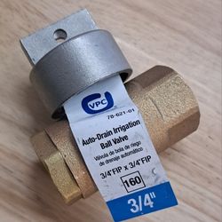 3/4 in. Bronze FNPT In-Line Irrigation Ball Valve with Automatic Drain Store