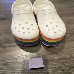 Crocs Rainbow Stripes W8