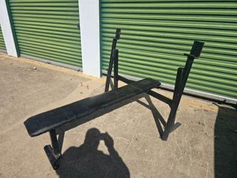 Flat Weight Bench with Barbell Rack
