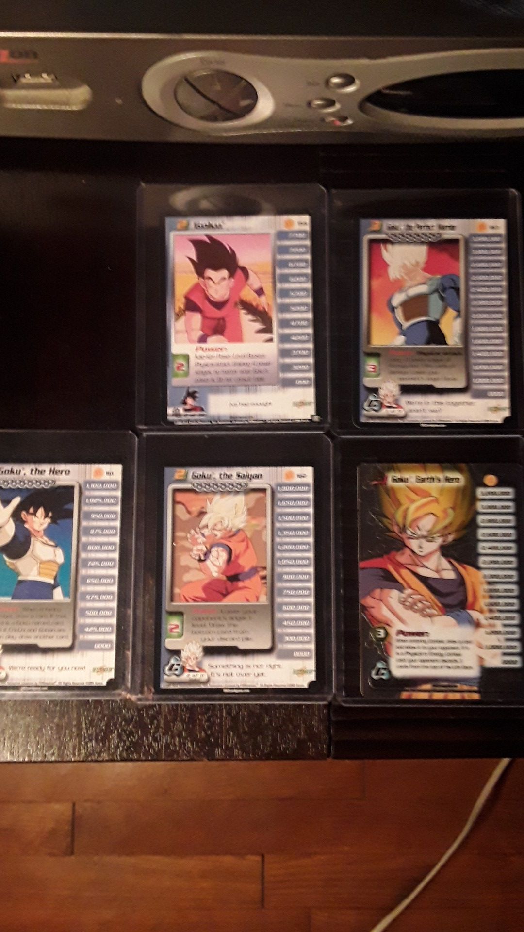 Dragon ball z character cards collectors goku lv 1-5