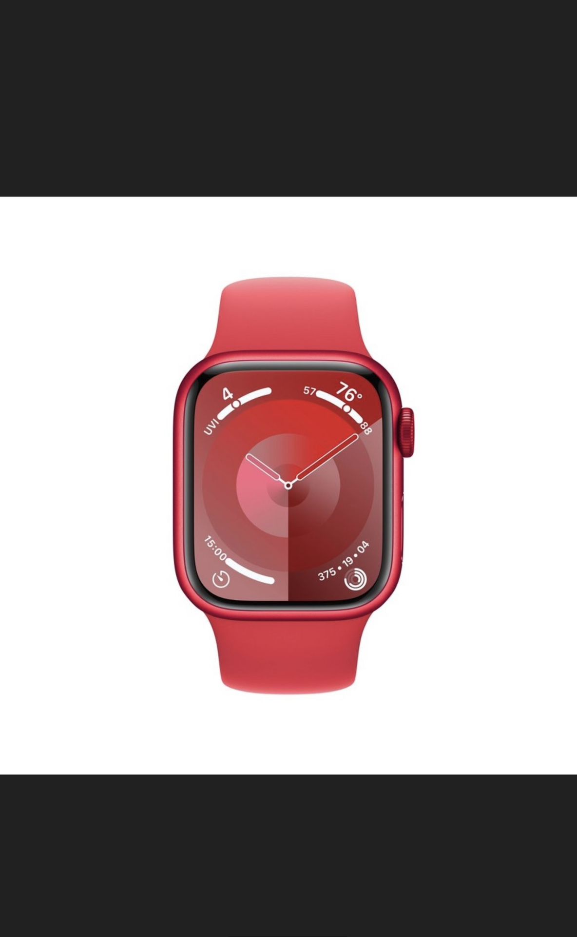 Apple Watch Series 9 GPS, Red Aluminum Case, 45mm Sport Band