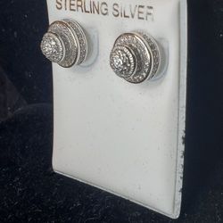 925 Silver CZ Stud Earrings 